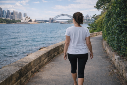 Foreshore path beside Sydney Harbour
