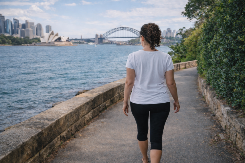 Foreshore path beside Sydney Harbour